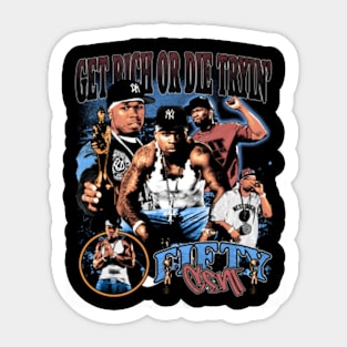 50 Cent Get Rick Or Die Tryin' Sticker